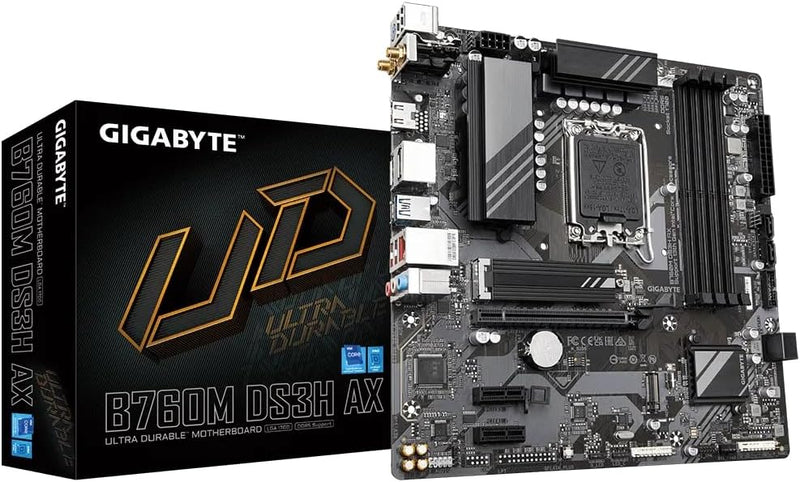 Gigabyte B760M DS3H AX Mainboard (B760,S1700,mATX,Intel)