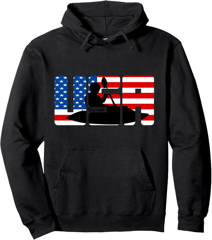 Kanu, Kajak, Kanadier und Paddeln, USA Playboater Pullover Hoodie