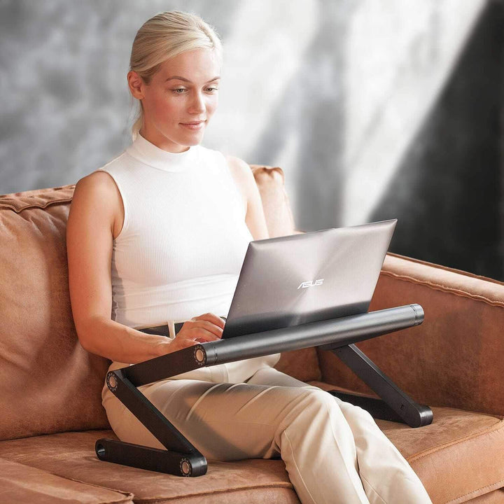 WonderWorker Nobel Extra breiter ergonomischer Laptop-Schreibtisch, Verstellbarer Laptop-Ständer, Be
