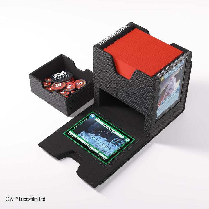Gamegenic, Star Wars: Unlimited Twin Suns Deck Pod – Black, Zubehör Black 11.91 x 11.51 x 12.5 cm, B