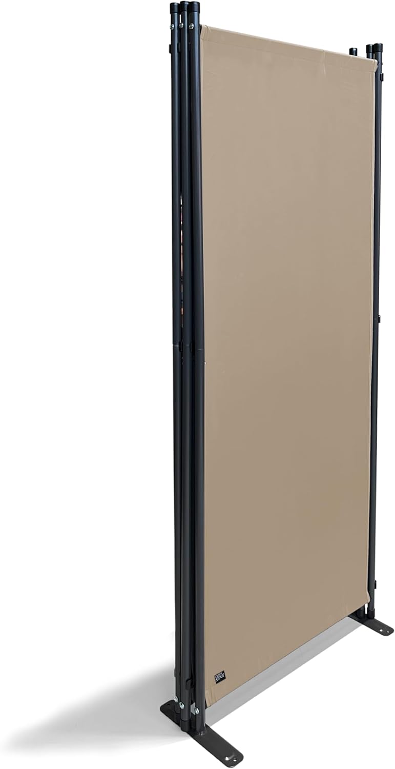 QUICK STAR Paravent 3 Teilig 170 x 165 cm Stoff Raumteiler Trennwand Balkon Sichtschutz Stellwand Fa
