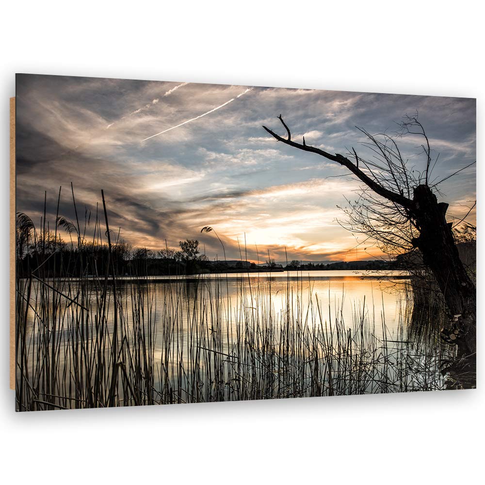 Wandbild XXL Natur Deko Kunst Bilder Landschaft Grau 120x80 cm
