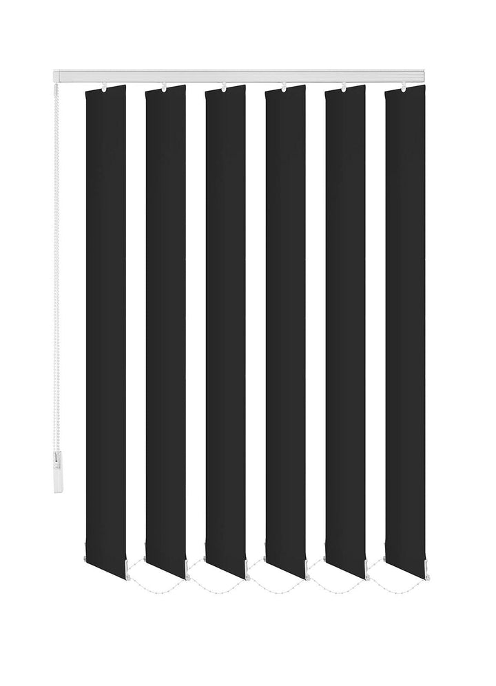ERSATZLAMELLEN 8 FARBEN 250 CM LANG INDIVIDUELL KÜRZBAR AUSTAUSCHLAMELLEN LAMELLENVORHANG (Schwarz,