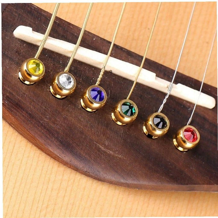 Guitar Bridge Pins 6pcs Messinggitarren -Strings Kegel Feste Stifte Schnurnagelstifte Für Folk Acous