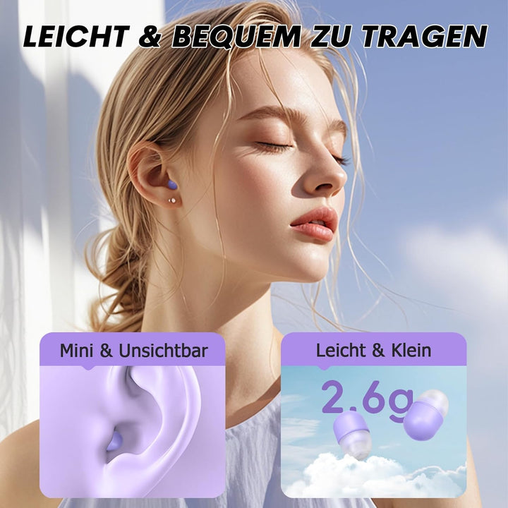Xmenha Mini in Ear Schlaf Kopfhörer Bluetooth Klein Kabellos Unsichtbare Kopfhörer zum Schlafen für