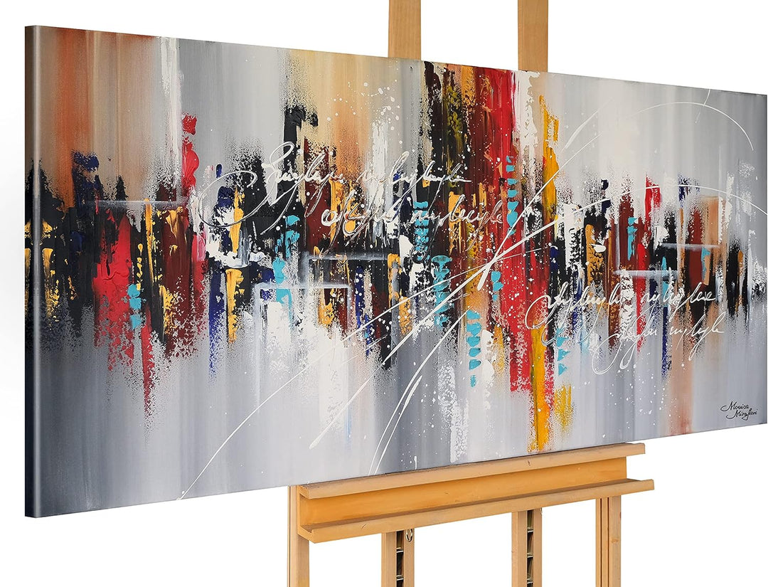 Monica Mirafiori I 100% HANDGEMALT I Gemälde Terracotta 100x50cm | Gemälde Handgemalt | Acrylgemälde