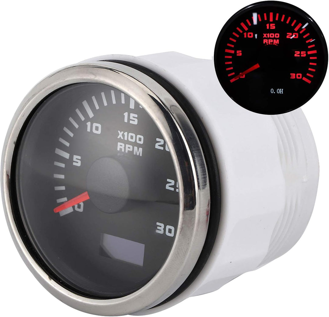 Drehzahlmesser, 2in 3000RPM Bootsdrehzahlmesser LCD-Display Autotacho für Auto Motorrad Engineering
