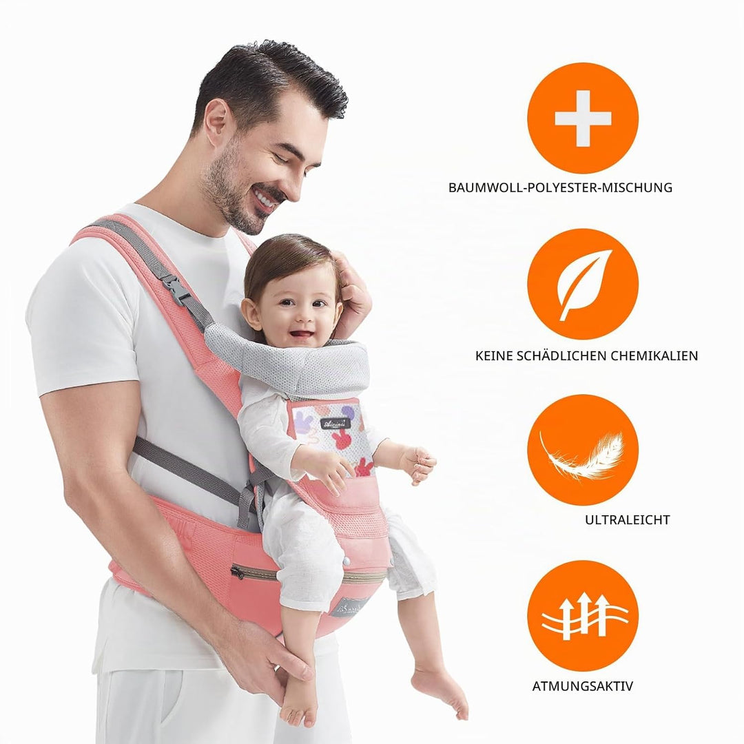 IULONEE Ergonomische Babytrage Baby-Tragetasche Neugeborene Babytrage Babybauchtrage Einfach Anzuzie