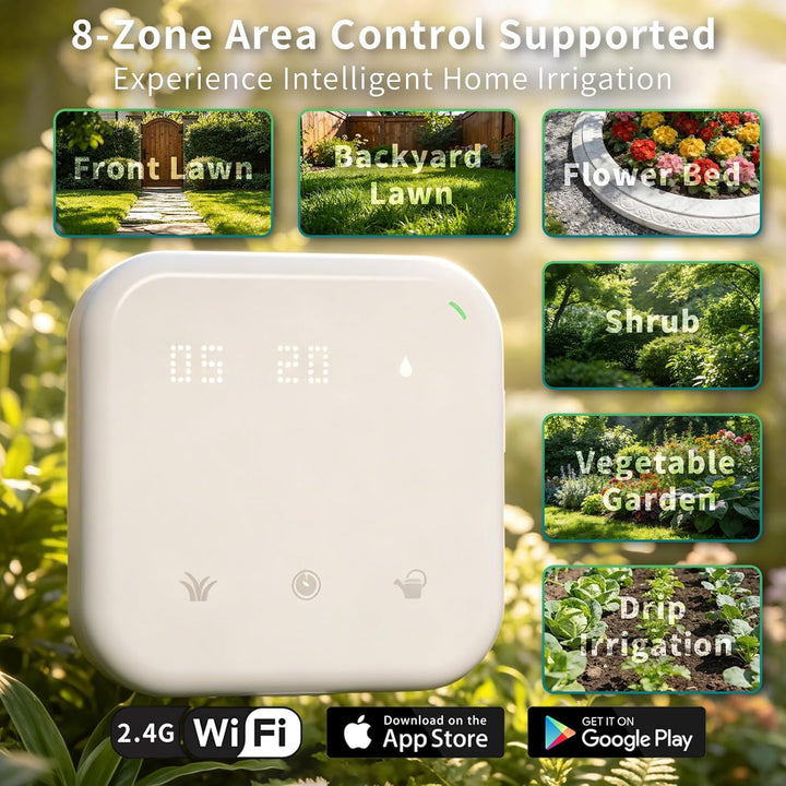 Netro Spark Smart Sprinkler-Controller, WiFi, wetterbewusst, Fernzugriff (8 Zonen), 8 Zone