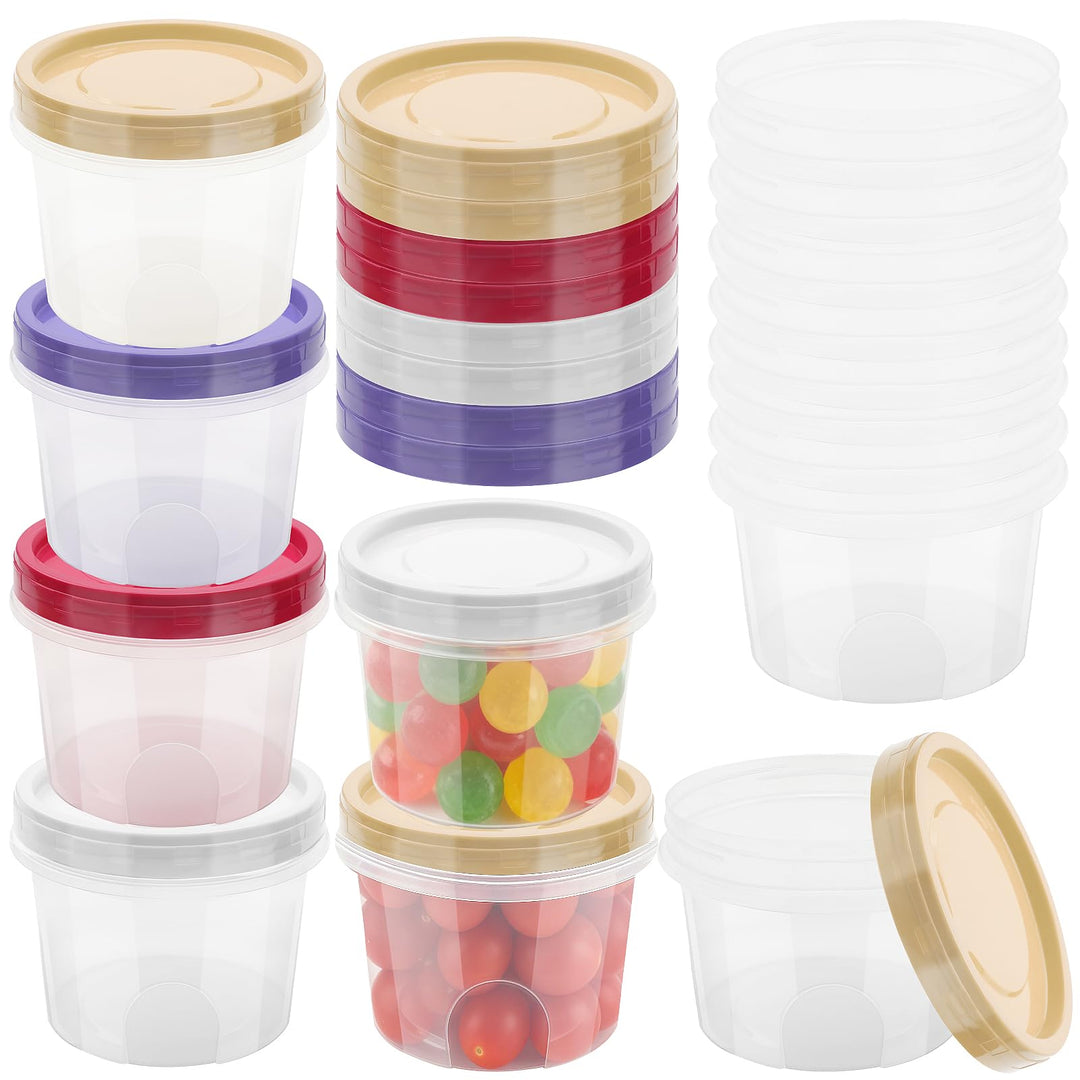 Mssushi 12 Stk 500ml Frischhaltedosen mit Deckel, Suppe Lebensmittelbehälter, Runde Wiederverwendbar