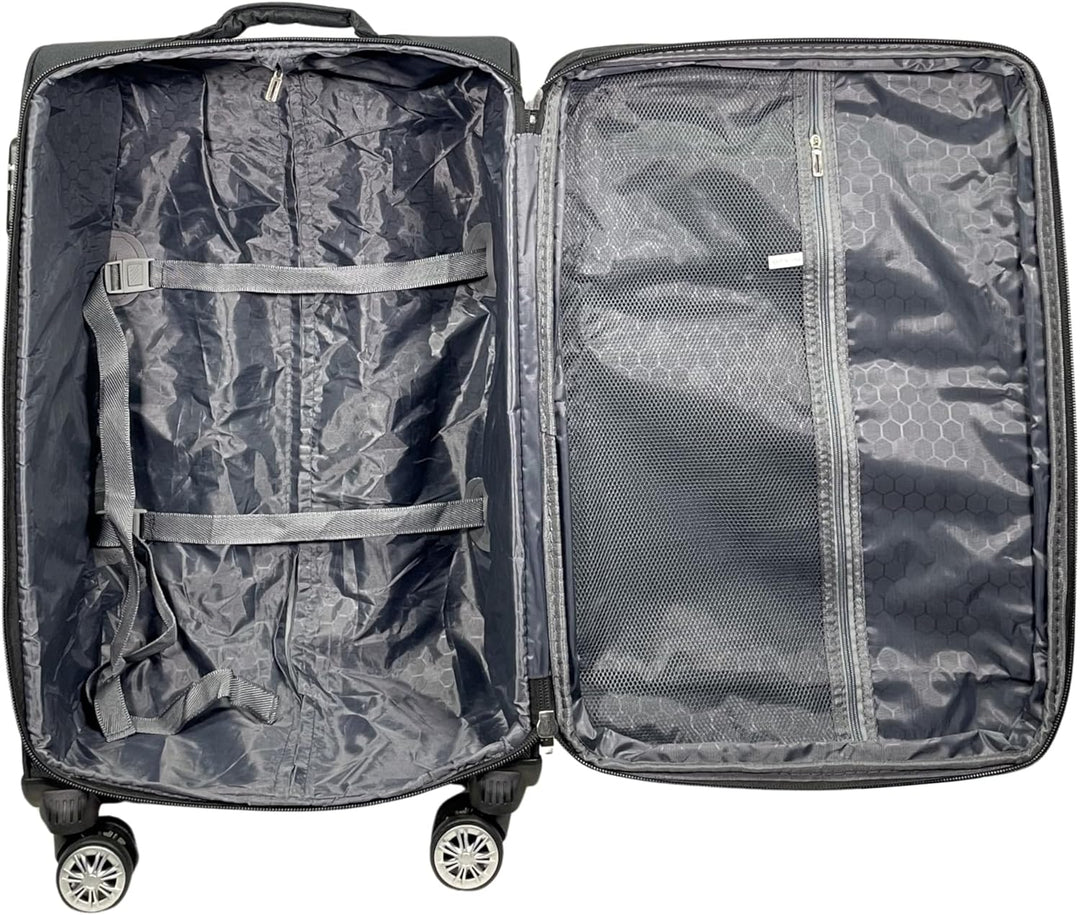 MY TRAVEL BAG Stoff Reisekoffer Trolley Erweiterbar mit Zwillingsrollen (M/L/XL/XXL oder 4er Set) We