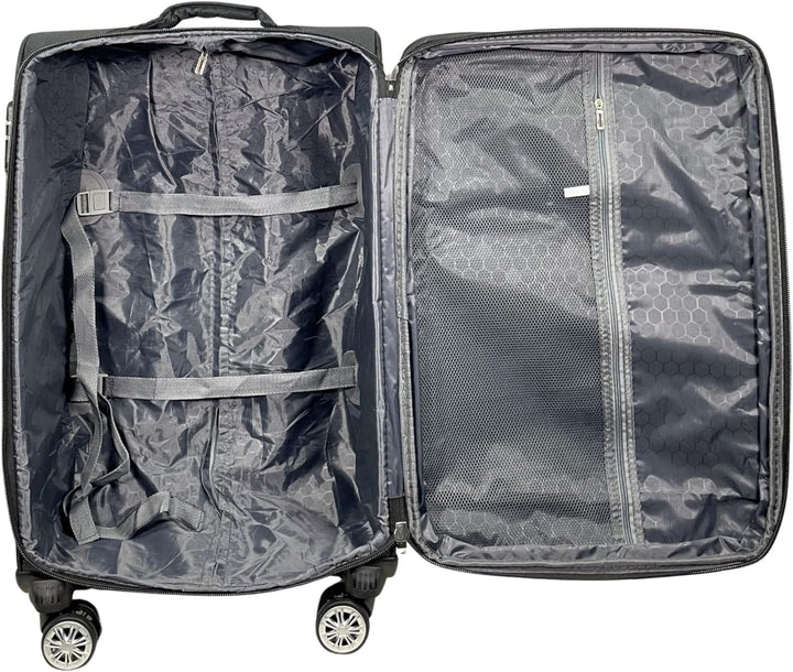 MY TRAVEL BAG Stoff Reisekoffer Trolley Erweiterbar mit Zwillingsrollen (M/L/XL/XXL oder 4er Set) We