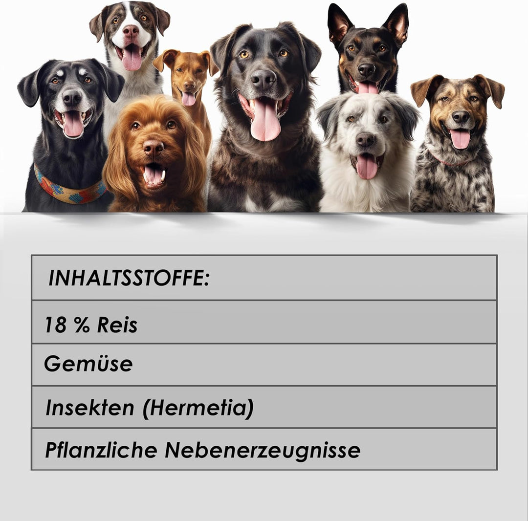 123... Hund dabei! - Kaurollen XXL 50er Tray (Hermetia/Insekten) - Dentalkaurolle - Glutenfrei - Vor
