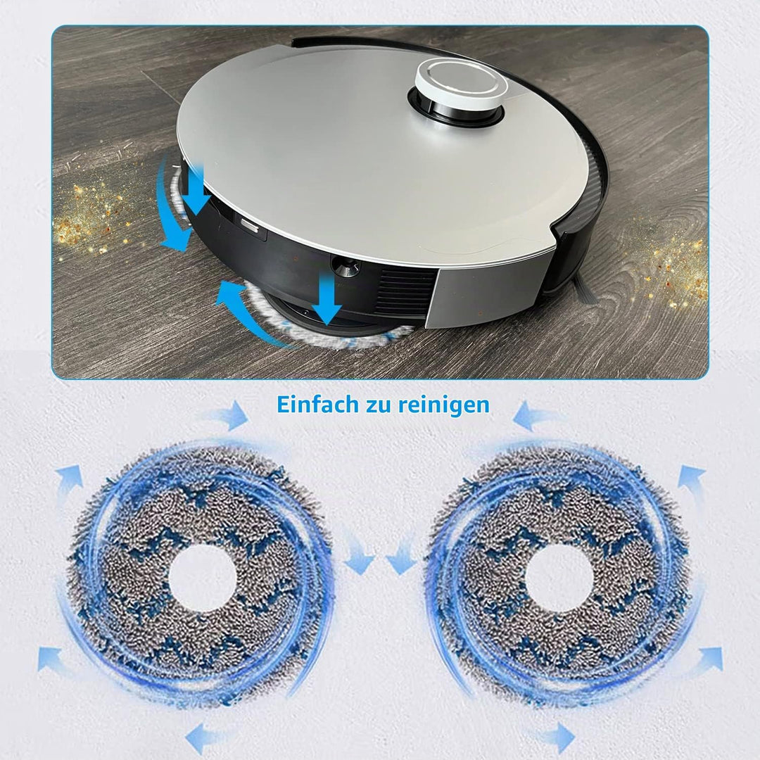 23 Stück Ersatz-Zubehör-Set für Ecovacs DEEBOT X1 Turbo/Omni, 1 Hauptbürste, 2 Reinigungsbürsten, 4