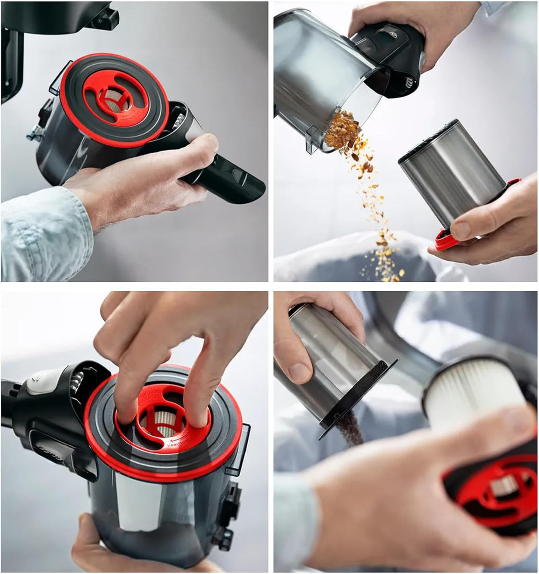 12040193 4er-Pack waschbare Filter für Bosch Unlimited Serie 7 schnurlosen Staubsauger BKS711XXL BBS