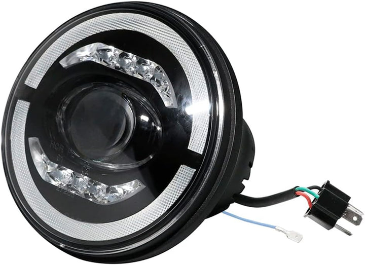 AUTO-STYLE Satz LED Scheinwerfer kompatibel mit Land Rover 90/110 & Defender - Schwarz