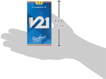 Vandoren CR8025 Blätter für B-Klarinette, Serie V21, Stärke 2,5, 10 Stück, Blau Strength 2.5, Streng
