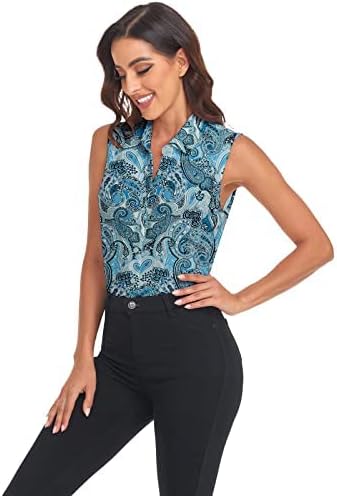 Soneven Damen Bluse Elegant Sport Tank Top mit Kragen Damen Ärmellos Golf Polohemd Sommer Atmungsakt