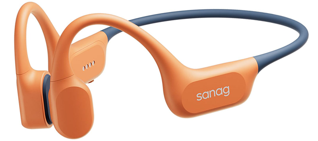 SANAG Knochenschall Schwimmen Kopfhörer, IP68 Wasserdicht, 64GB MP3 Player, Bluetooth 6.0 Sport Kopf