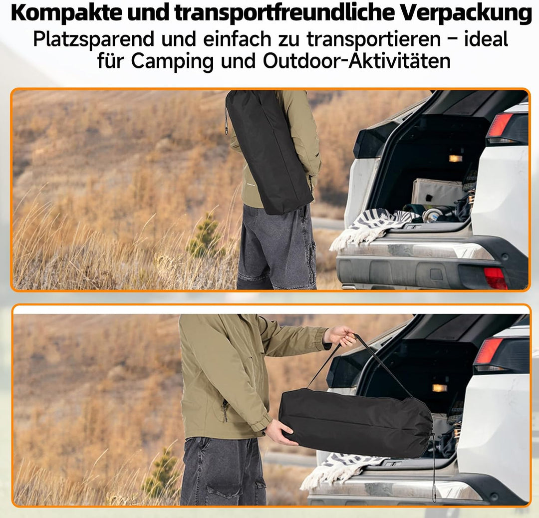 HAUSPROFI Campingtisch Klappbar 120x70x70cm Gross für 4-6 Personen, Klapptisch Aluminium 100 kg Bela