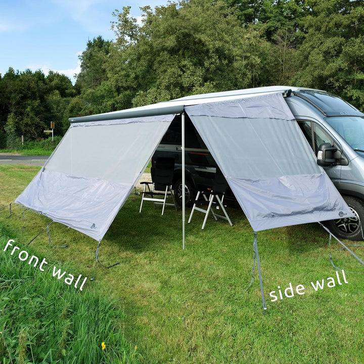 your GEAR Sun + Rain Blocker Side Walls - 2 x Seitenwand für Markise schützt vor Sonne, Wind und Reg