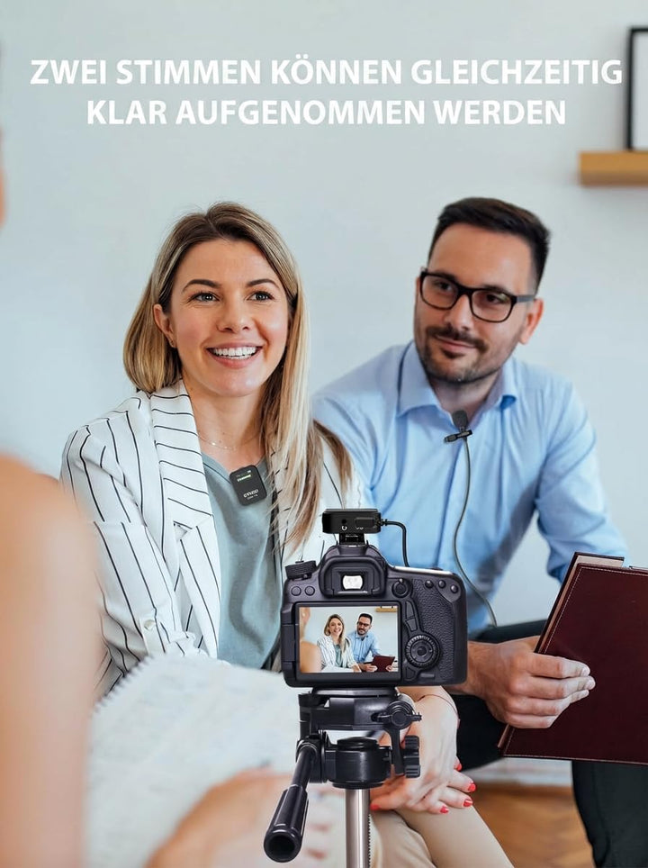 SYNCO G2A2 PRO Dual-Kanal Wireless Lavalier-Mikrofon für DSLR, iPhone, Android & PC – Funkmikrofon S