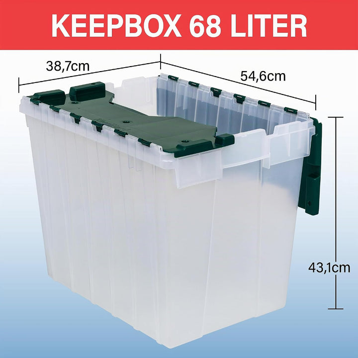 akro-mils 66486 cldbl 12-gallon Kunststoff Aufbewahrungsbox keepbox mit angesetztem Deckel, 21–1/2 v