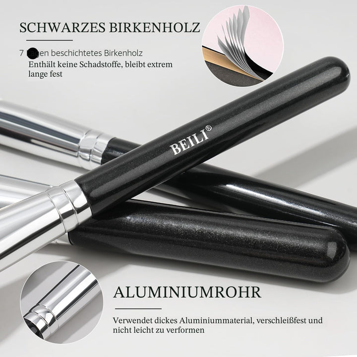 BEILI Pinselset Makeup, Schminkpinsel Set, 30 Stück Professionelle Make up Pinsel Set mit Detail Lid
