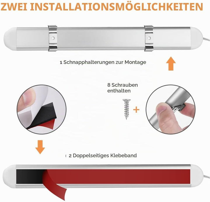 URAQT 80 LED Innenbeluchtung, 2 Stück 12V LED Leiste 1200LM 8W DC LED Innenlichtleiste Mit 2 Verläng