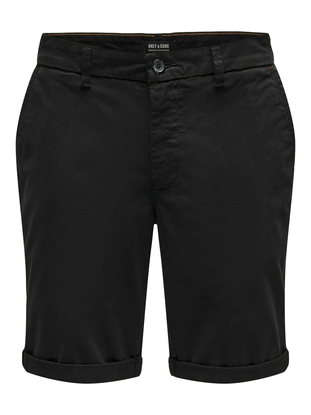 ONLY & SONS Male Chino Shorts ONSPETER Normal geschnitten Shorts M Schwarz, M Schwarz