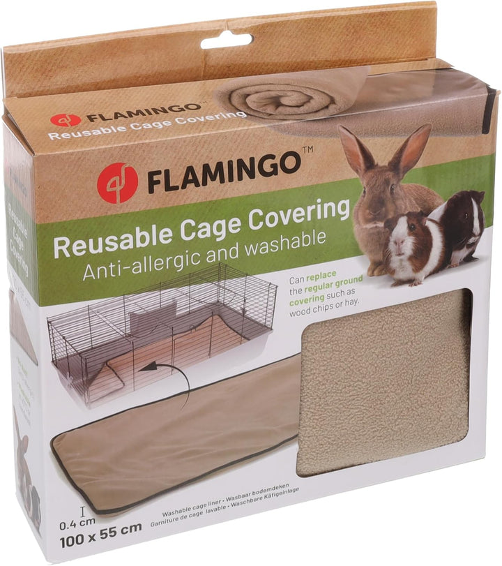 Flamingo Nagerdecke Riley Taupe – 100x55 cm, Weiche und Langlebige Decke für Knausdtiere, Komfort un