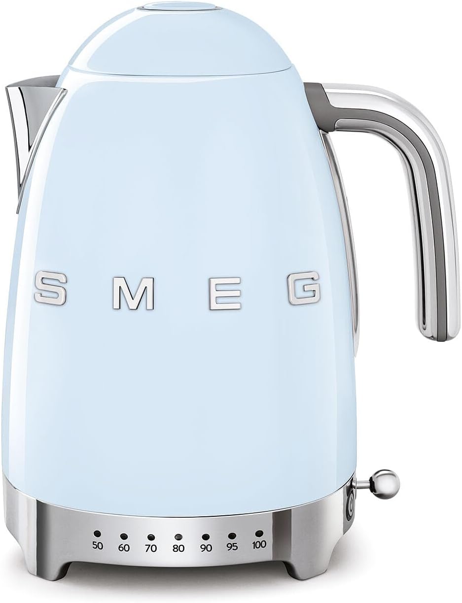Smeg KLF04PBEU Wasserkocher, 2400, 1.7 liters, Pastellblau Single, Single