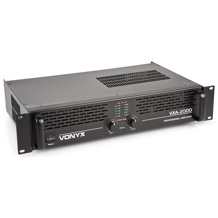 Vonyx VXA-2000 PA-Verstärker 2000 Watt mit Brückenschaltung und SMT
