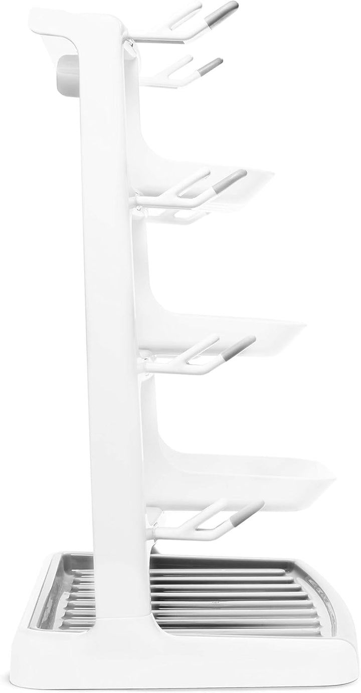 Munchkin Tidy Dry Space Saving Baby Bottle Drying Rack, White, 1 Count (Pack of 1) Tidy Drying Rack,