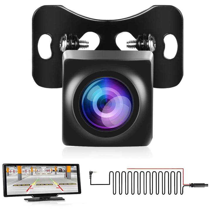 Hodozzy AHD 1080P Rückfahrkamera für Tragbares Autoradio,IP69 wasserdichte Nachtsicht Rückfahrkamera