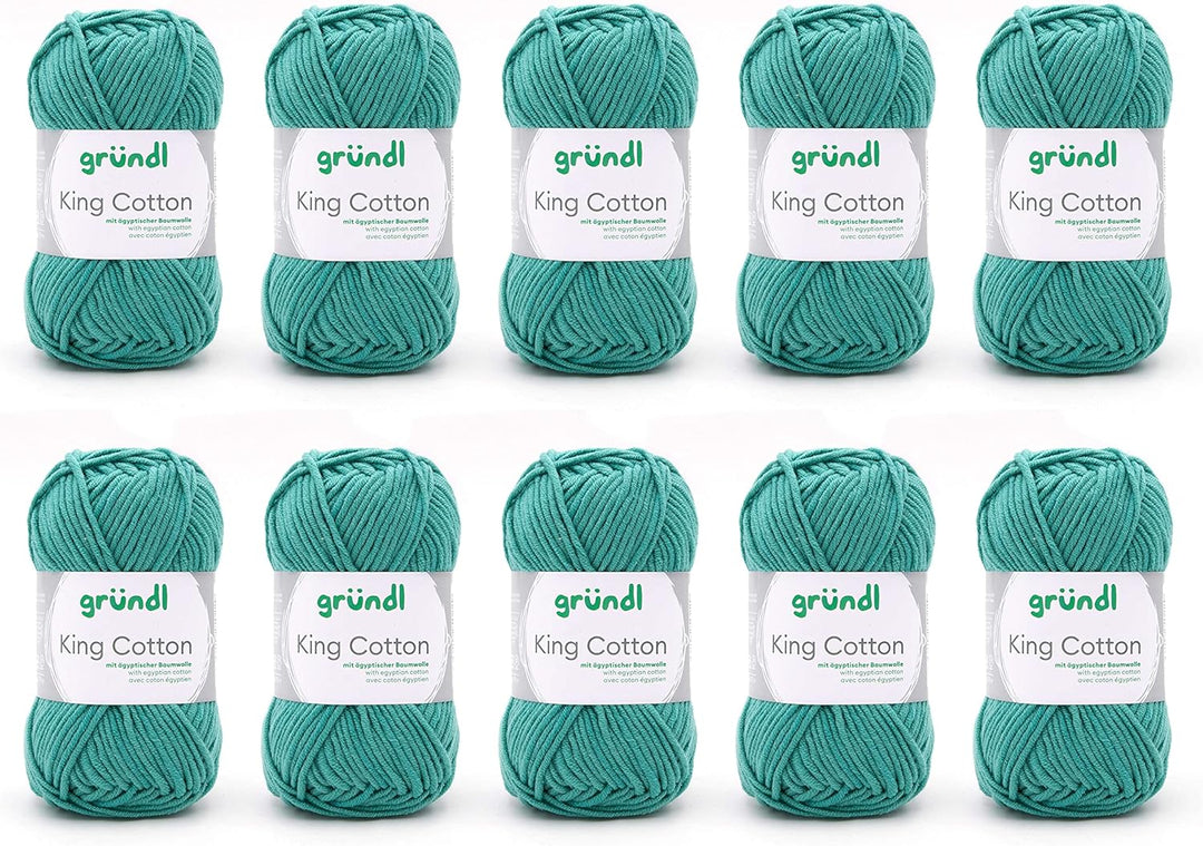 Gründl King Cotton (weiches und voluminöses Strick- und Häkelgarn aus 55 % Polyacryl & 45 % Baumwoll