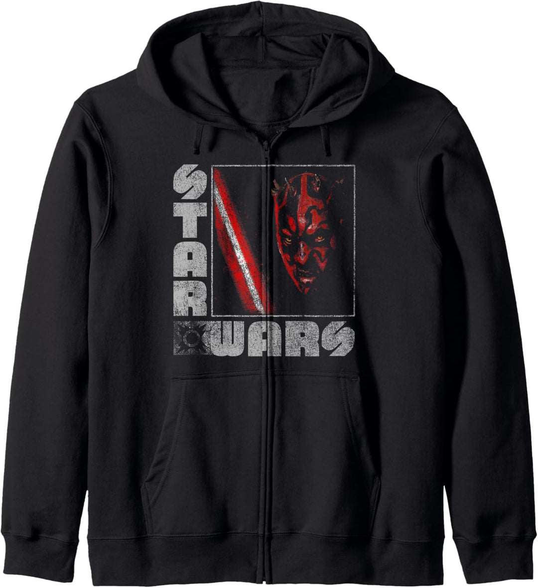 Star Wars Darth Maul Distressed Square Portrait Kapuzenjacke