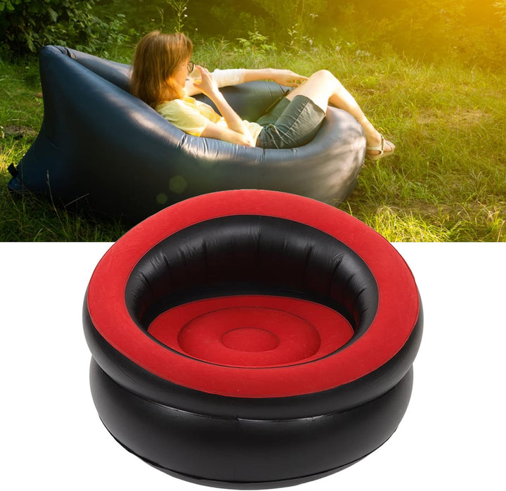 Focket Aufblasbare Couch, Beflocktes Luftsofa, Tragbarer Aufblasbarer Stuhl, Wasserdichtes Aufblasba