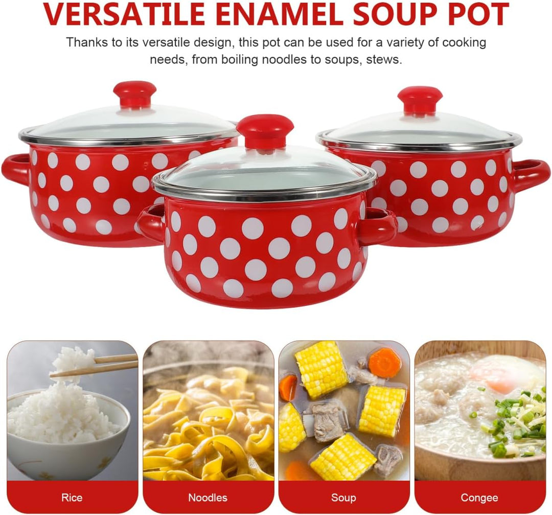 Didiseaon Emaille Topfset Mit Deckel Kleiner Kochtopf Suppentopf Milchtopf Stieltopf-sets Antihaft-t