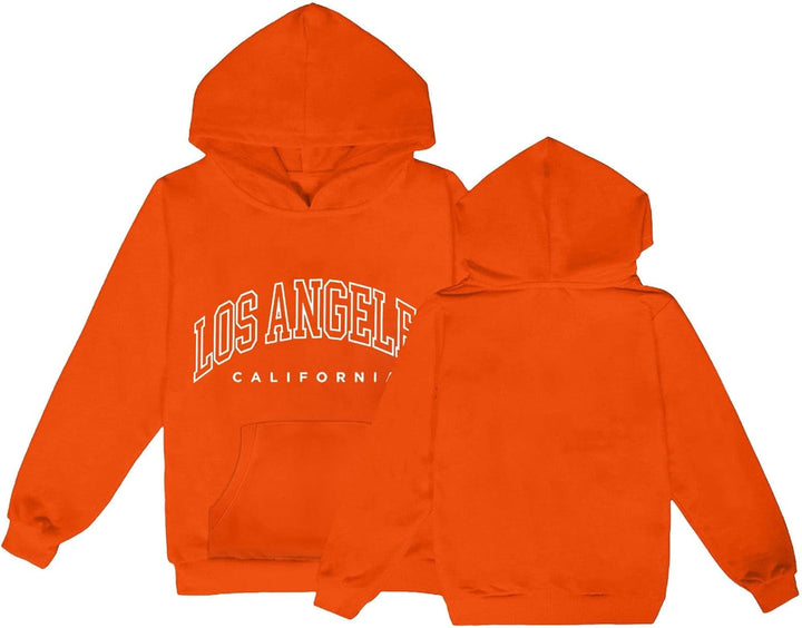 Zofedap LOS Angeles Kapuzenpullover Kinder Mädchen Teenager Oversize Hoodie Sweatshirt mit Taschen L