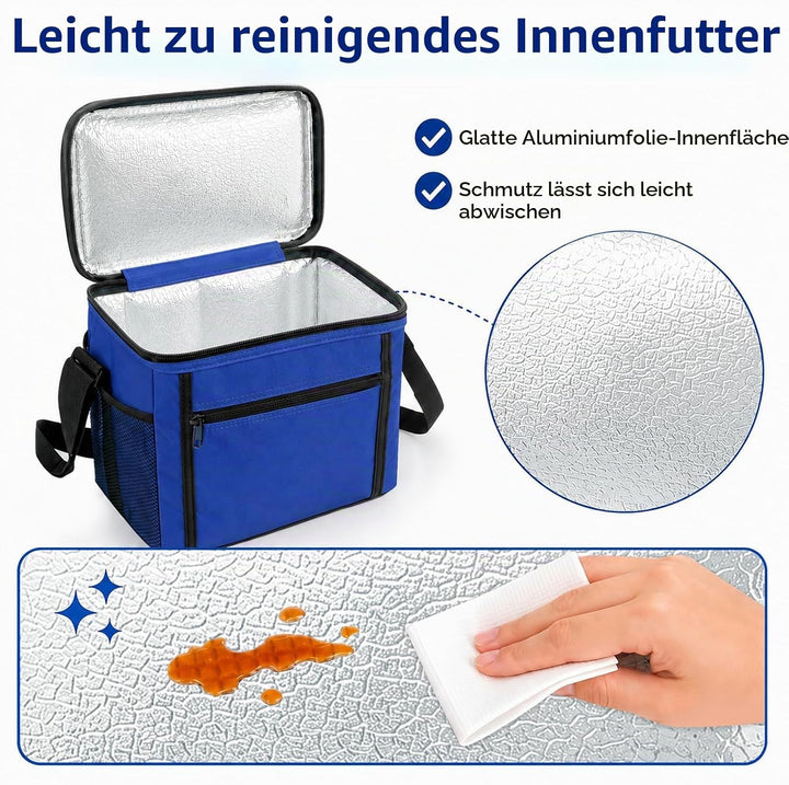 Kühltasche,10L Kühltasche Faltbar,Faltbar Isoliertasche,Picknicktasche,Tragbar Lunchtasche,Wasserdic