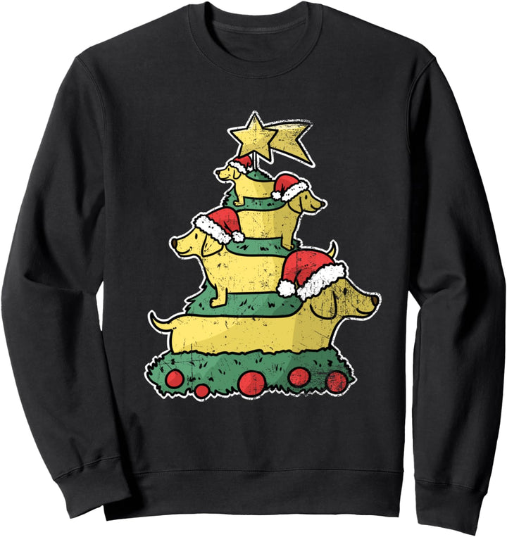 Süsses Dackel Dachshund Weihnachtsbaum Teckel Hundemama Sweatshirt