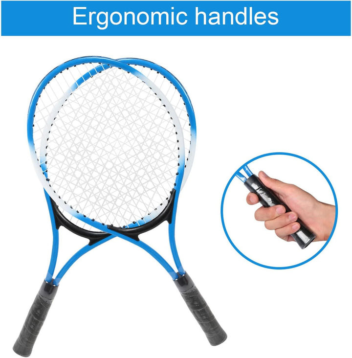 Mutuer Tennisschläger-Set für Kinder, 2 Tennisschläger mit 1 weichen Tennisball und 1 Tragetasche Te