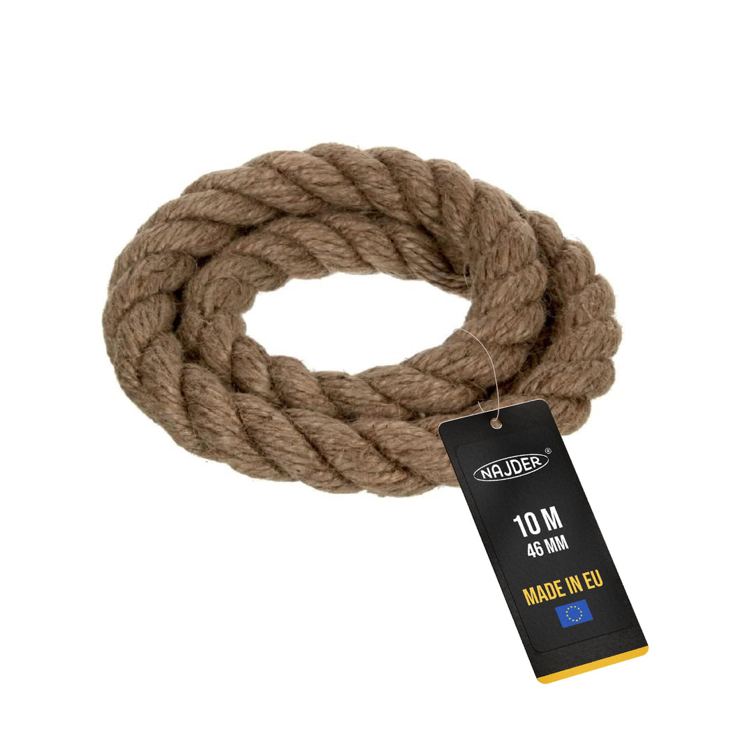 Najder - Juteseil - Naturfasern - gedreht Tauwerk - Hanf Jute Tau Seil - Seil für Barrieren und Gelä