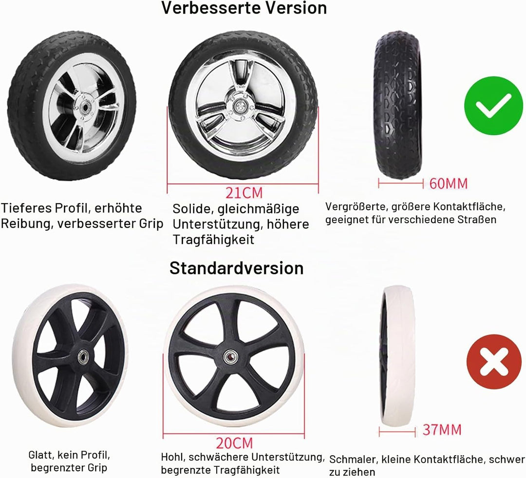 DROMEZ Einkaufstrolley Gross - 50L Leichte Einkaufswagen Klappbar aus Aluminium - 2 Extra Grosse Räd