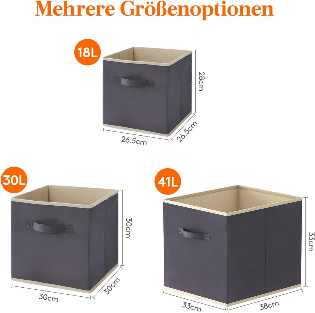 Lifewit 6 Stück Aufbewahrungsbox aus Stoff, Faltbar Aufbewahrungswürfel Kallax Boxen Aufbewahrung au
