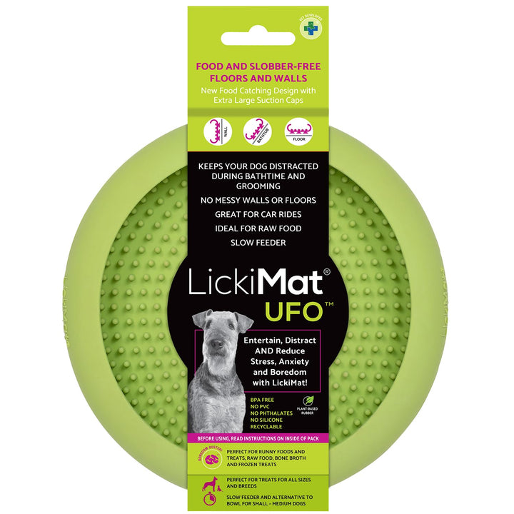 LickiMat UFO Ablenker für Baden, Duschen und Pflegen, Naturkautschuk, grosser Schnuller, Lecknoppen,