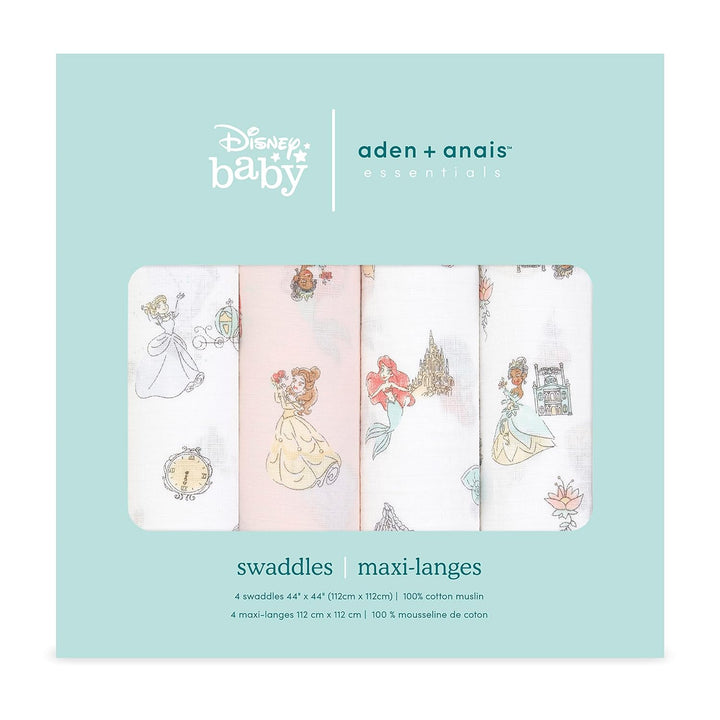 aden + anais Essentials Pucktücher, Wickel- und Schmusetuch für Babys, 100% Baumwolle, Baby-Pucktuch
