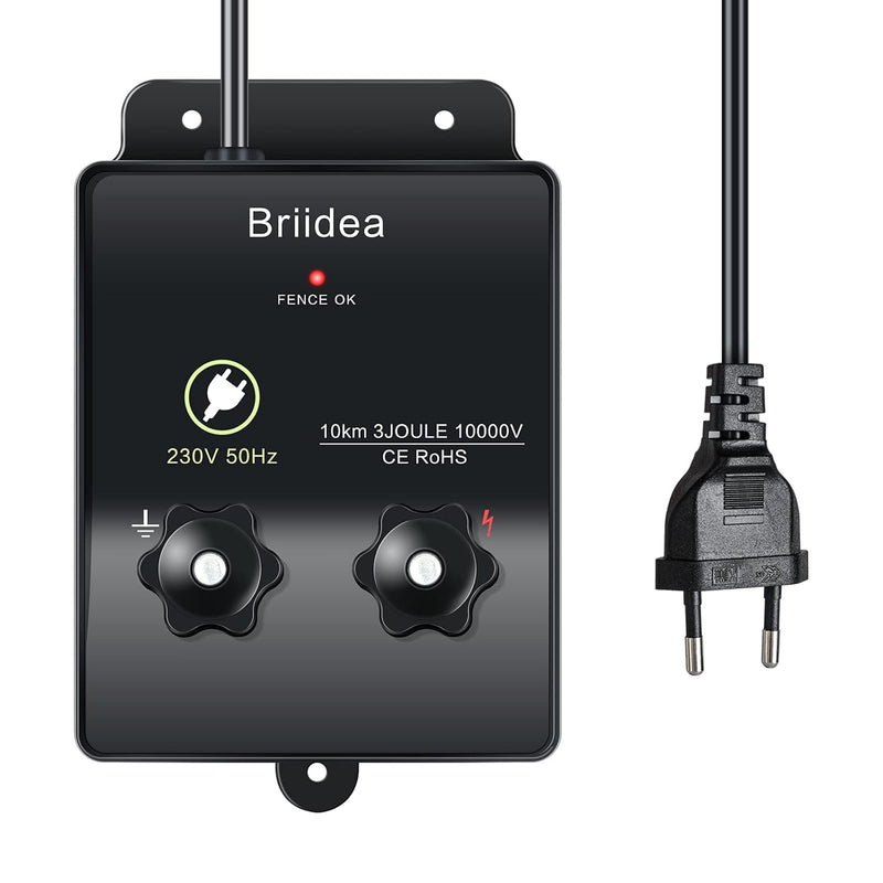 230V Weidezaungerät, Briidea 6.2 Meilen Elektrozaungerät für Hundezaun, Viehzaun, Eichhörnchen, verw