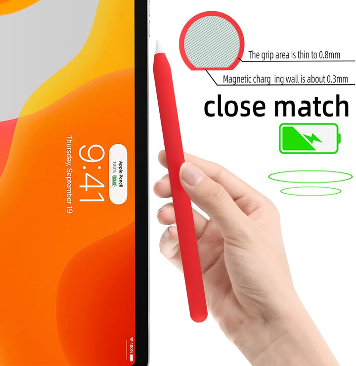 Ultradünne Silikon-Schutzhülle, kompatibel mit Apple Pencil 2. Generation, schützende Silikonhülle f